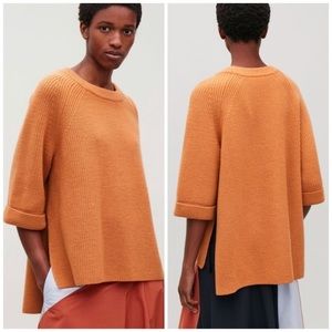 [cos] wool knit sweater with slits